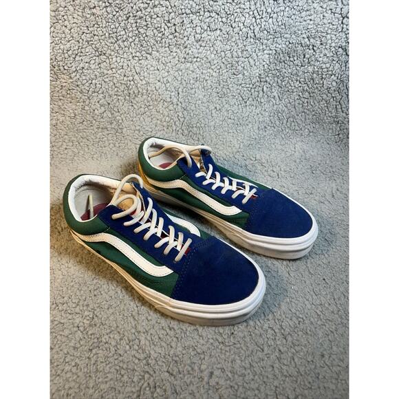 VANS Old Skool Yacht Club M5 W6.5 Color Block Suede Canvas Lace Up Off The Wall - Picture 1 of 11